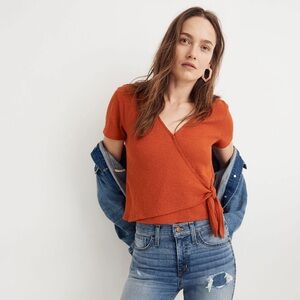 Madewell Texture & Thread • Wrap Tie Front Top